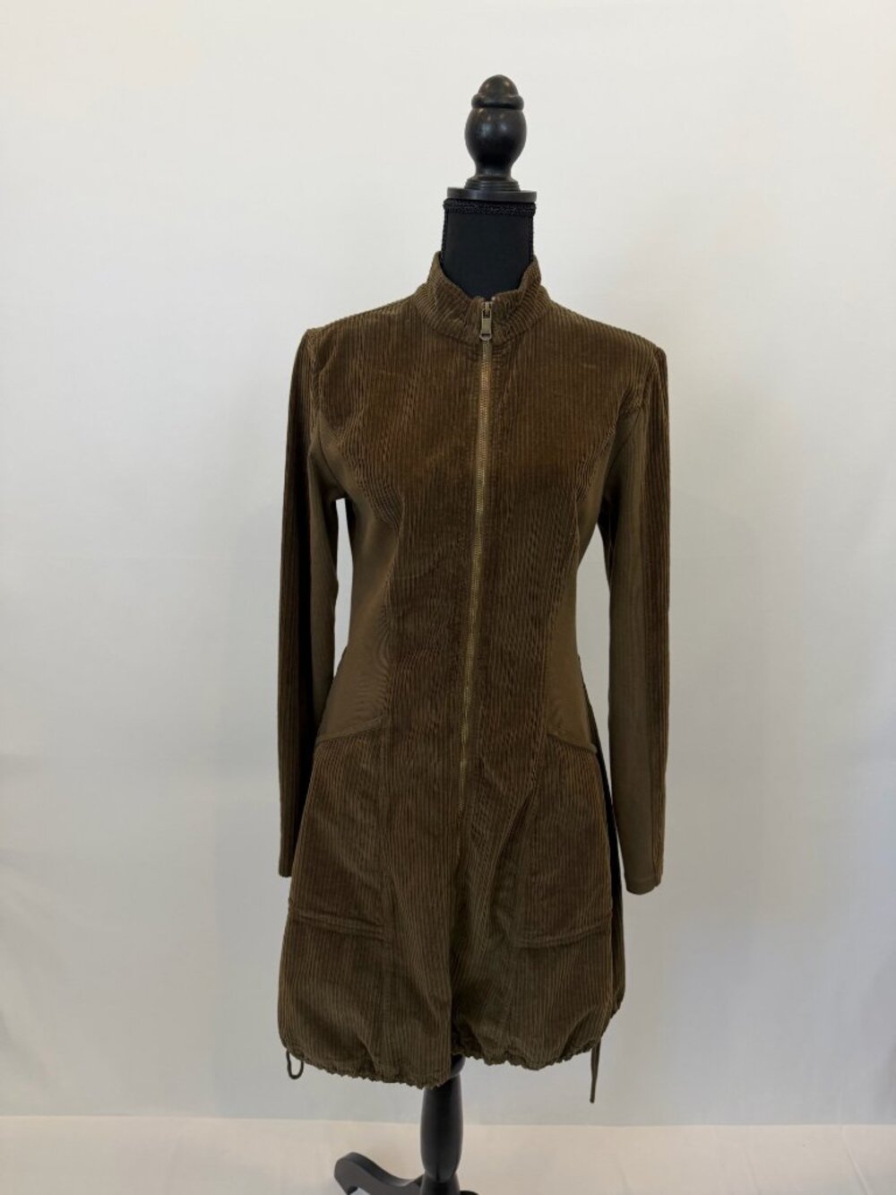 XCVI Wearables Uzma Corduroy Jacket-Dress Olive Brown S NWT